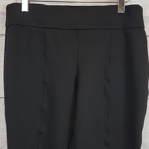 Ann Klein pull-on ankle pants slim fit in black Women's Size S - Picture 2 of 11
